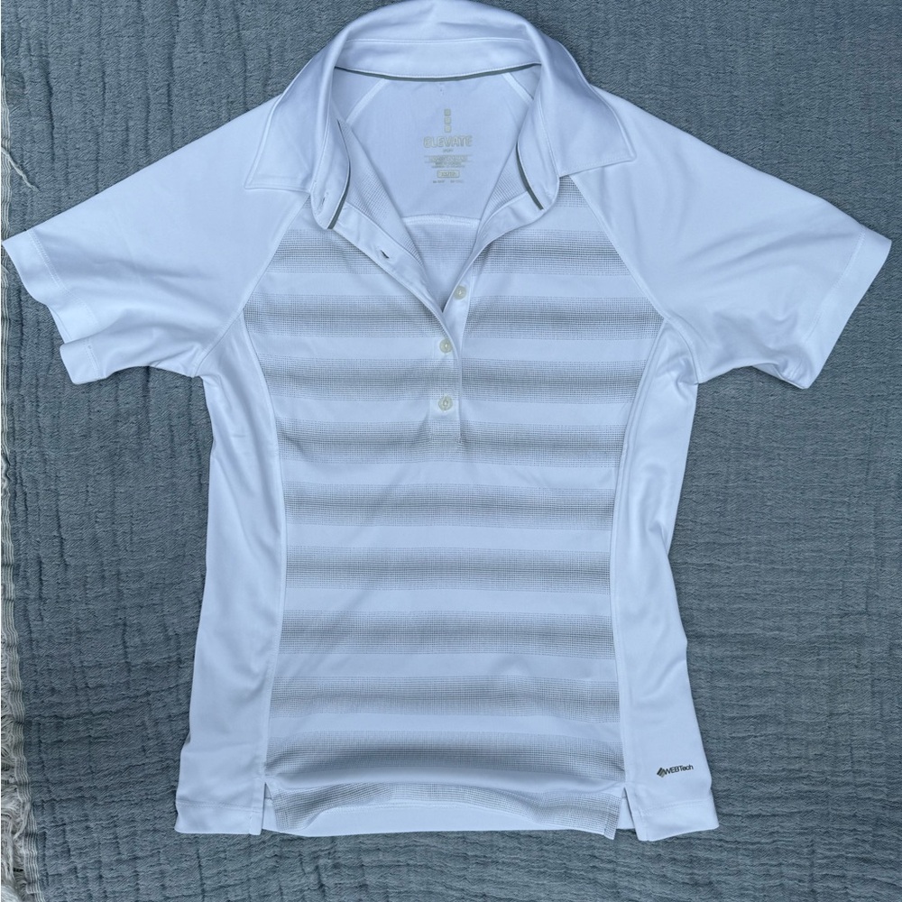 Women's White Short Sleeve Golf Polo Shirt